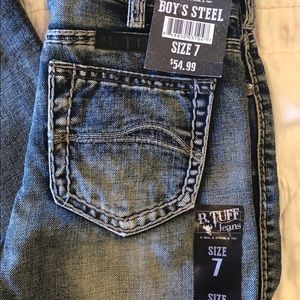 B Tuff Bottoms - B Tuff Boys Steel Jeans Size 7 NEW Western Bootcut B Tuff Bottoms - B Tuff Boys Steel Jeans Size 7 NEW Western Bootcut